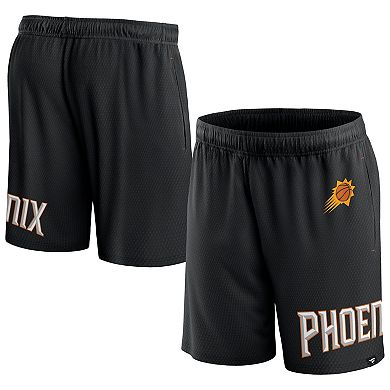 Men's Fanatics Branded Black Phoenix Suns Free Throw Mesh Shorts