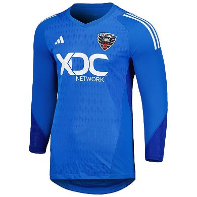 Men's adidas Blue D.C. United 2023 Goalkeeper Long Sleeve Replica Jersey