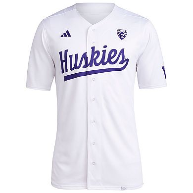 Men's adidas White Washington Huskies Team Baseball Jersey