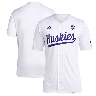 Men's adidas White Washington Huskies Team Baseball Jersey