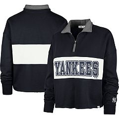 Starter Women's Navy, Gray New York Yankees Hail Mary Full-Zip