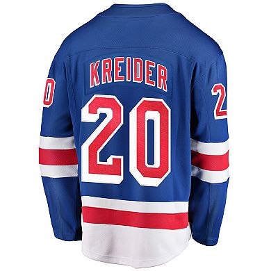 Men's Fanatics Branded Chris Kreider Blue New York Rangers Home Breakaway Player Jersey