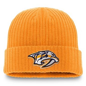 Men's Fanatics Branded Gold Nashville Predators Core Primary Logo Cuffed Knit Hat
