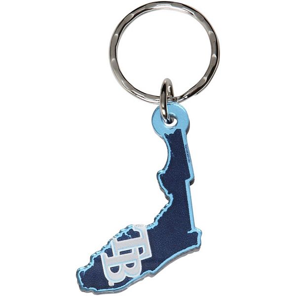 WinCraft Tampa Bay Rays Metallic State Shape Keychain