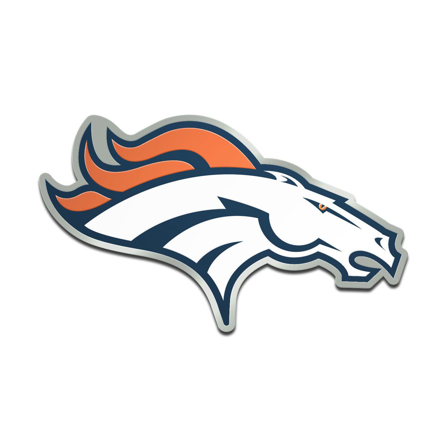 Lids Denver Broncos Vintage 6 x 6 Oval Full Color Magnet