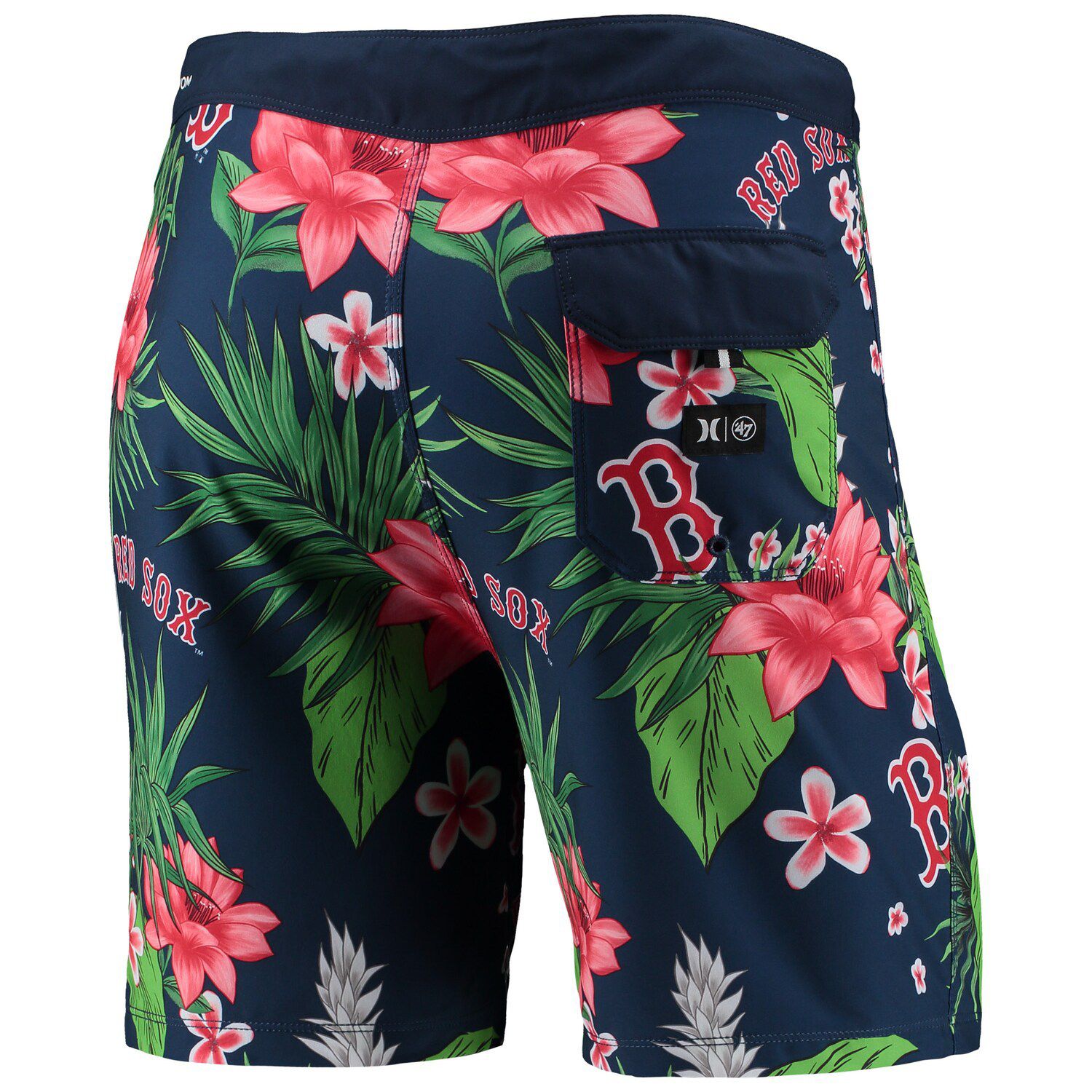 Men's Hurley X '47 Navy Boston Red Sox Phantom Tailgate Swim Shorts