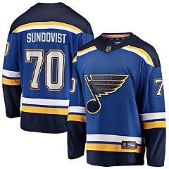 St. Louis Blues Fanatics Branded Heritage Fitted Pullover Hoodie