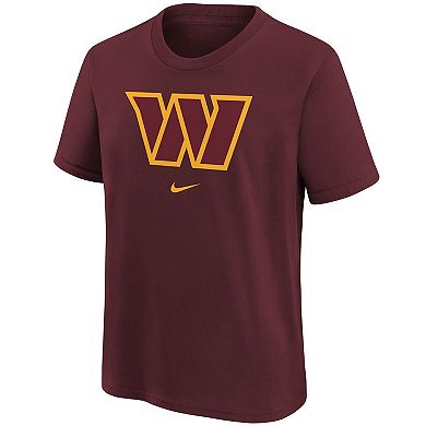 Youth Nike Burgundy Washington Commanders Team Logo T-Shirt