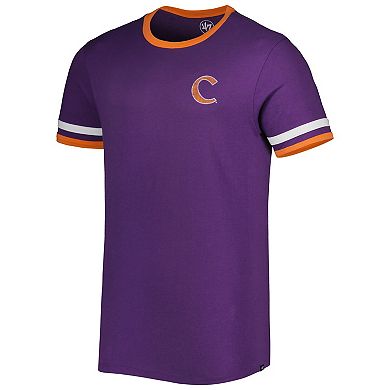 Men's '47 Purple Clemson Tigers Otis Ringer T-Shirt