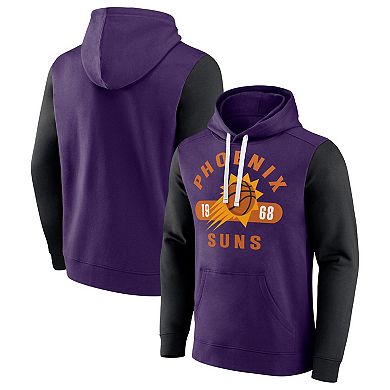 Men's Fanatics Branded Purple/Black Phoenix Suns Attack Colorblock Pullover Hoodie