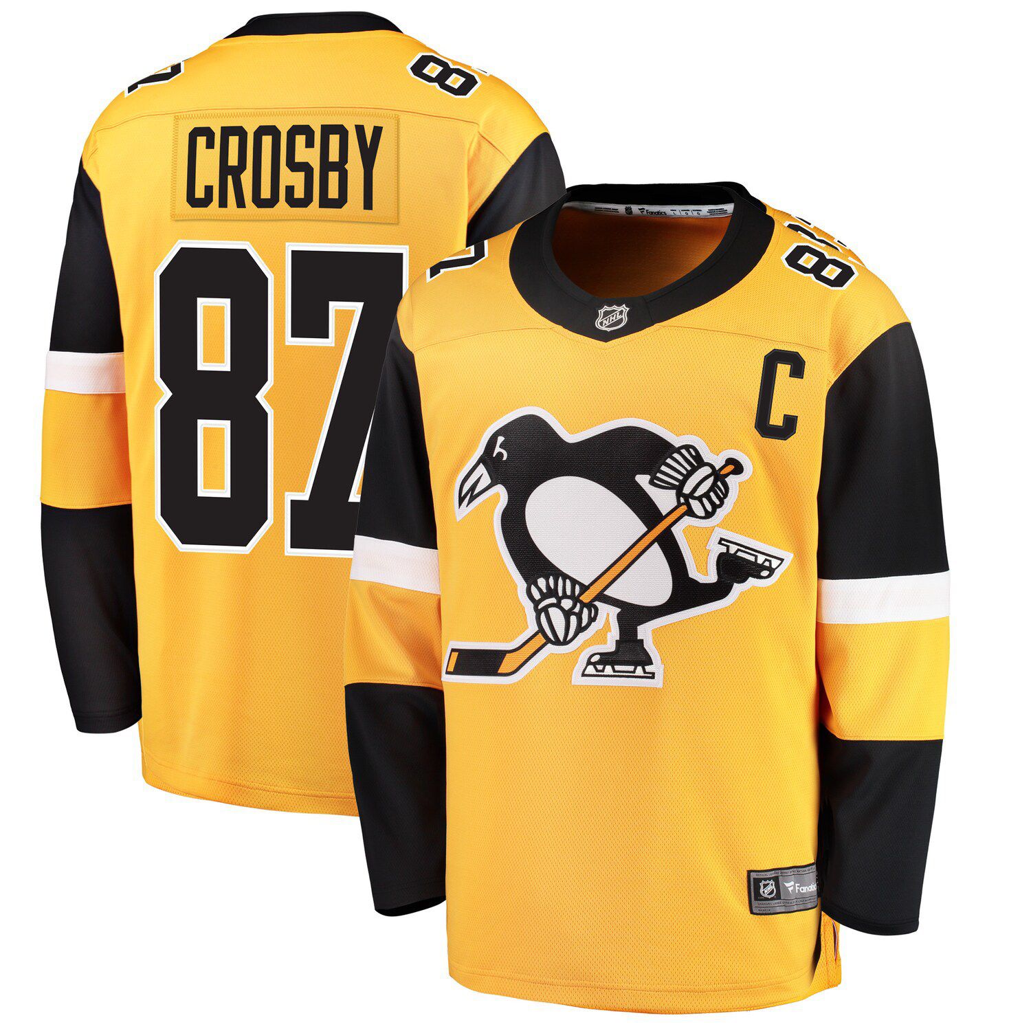 Pittsburgh Penguins Fanatics Branded Iconic Name & Number Graphic T-Shirt -  Sidney Crosby 87 - Womens