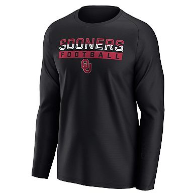 Men's Fanatics Branded Black Oklahoma Sooners Weekend Favorite Raglan 