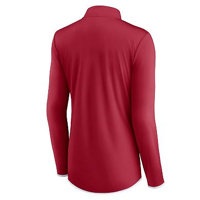 Women's Fanatics Branded Crimson Oklahoma Sooners Worth the Drive Quarter-Zip Top