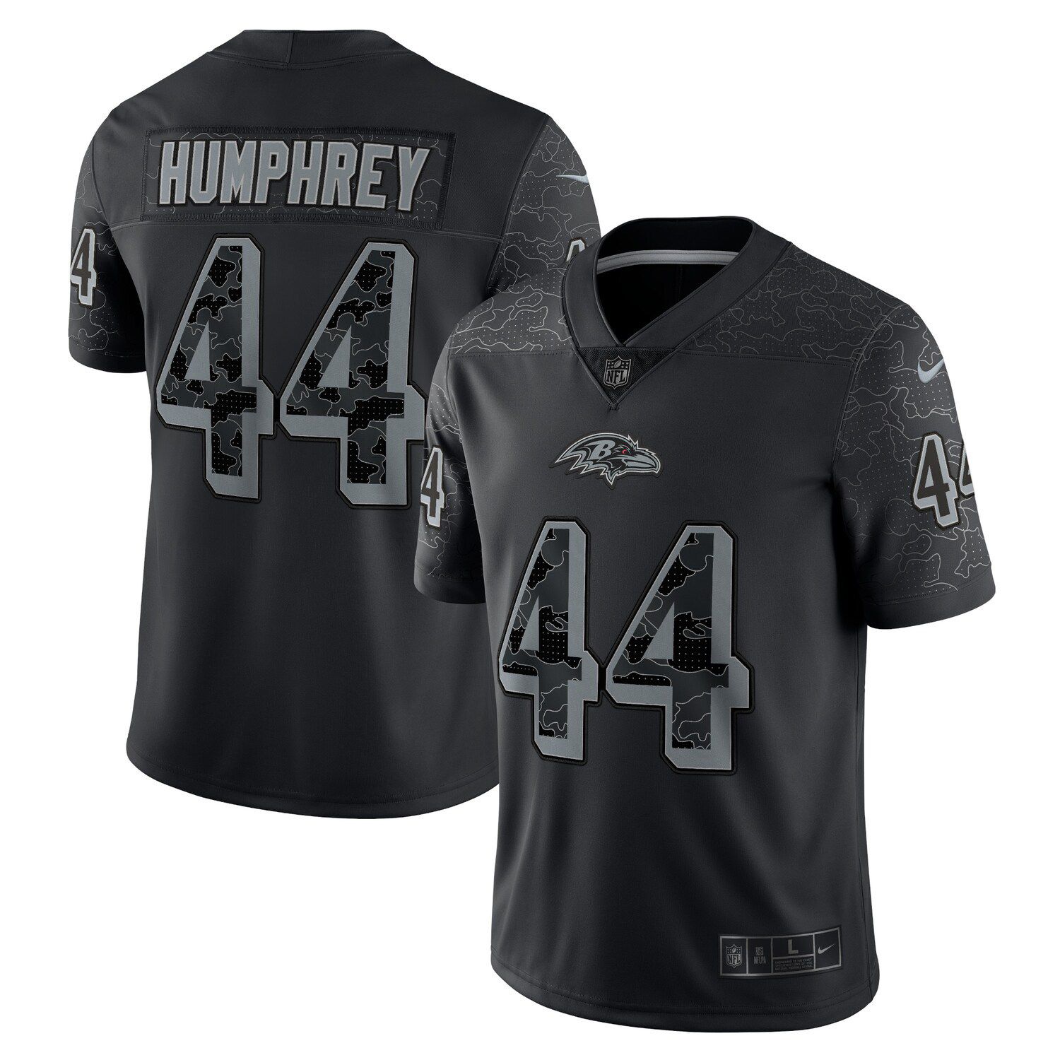 Men's Nike Marlon Humphrey Black Baltimore Ravens Vapor Limited Jersey Size: 3XL