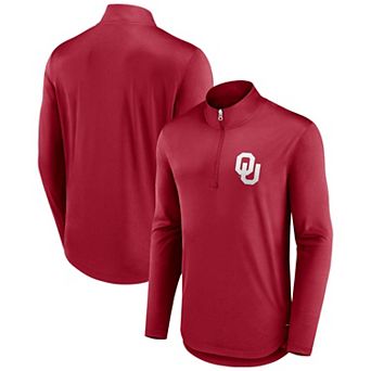 Men's Fanatics Branded Crimson Oklahoma Sooners Tough Minded Quarter-Zip Top