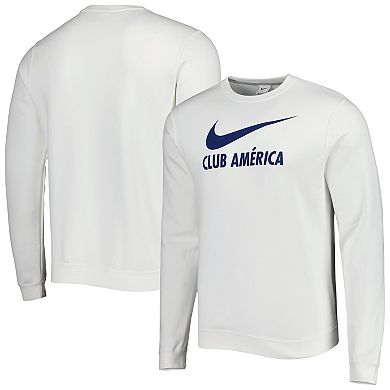 Men's Nike White Club America Lockup Club Pullover Sweatshirt