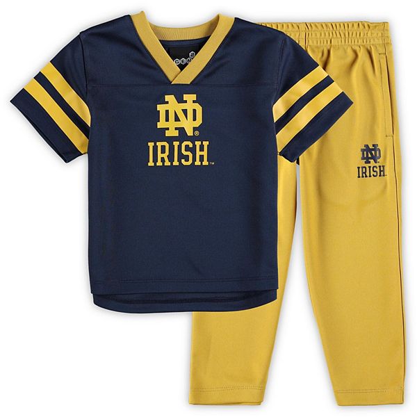 Toddler Navy/Gold Notre Dame Fighting Irish Red Zone Jersey & Pants Set