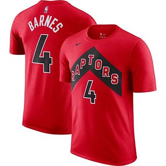Men's Nike Scottie Barnes Red Toronto Raptors Icon 2022/23 Name & Number T-Shirt