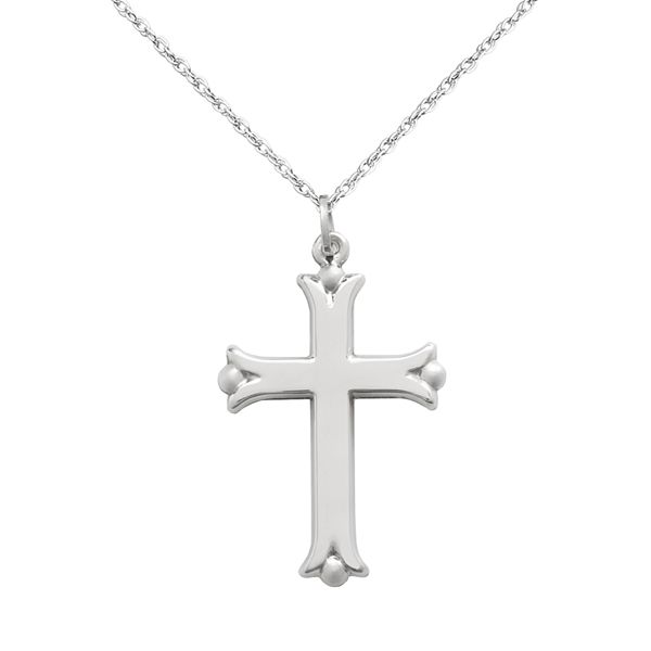 White gold cross deals pendant