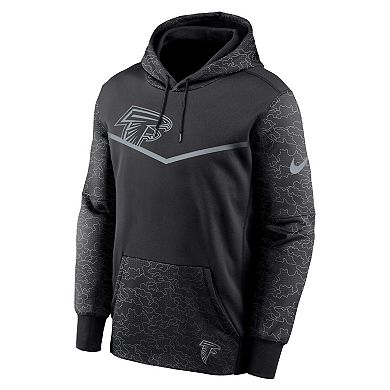 Men's Nike Black Atlanta Falcons RFLCTV Chevron Pullover Hoodie