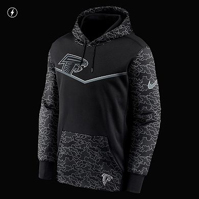 Men's Nike Black Atlanta Falcons RFLCTV Chevron Pullover Hoodie