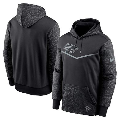Men's Nike Black Atlanta Falcons RFLCTV Chevron Pullover Hoodie