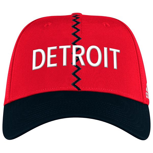 Men's Adidas Red Detroit Wings Reverse Retro 2.0 Flex Fitted Hat Size: Medium/Large