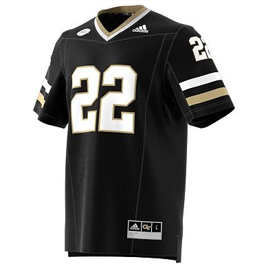 Men's adidas #22 Black Georgia Tech Yellow Jackets Premier Strategy Jersey