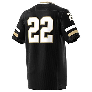 Men's adidas #22 Black Georgia Tech Yellow Jackets Premier Strategy Jersey