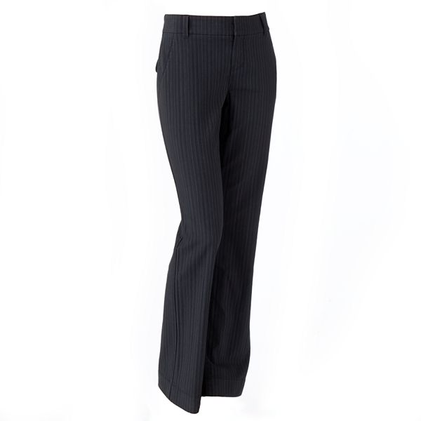 striped bootcut pants