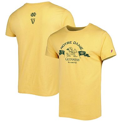 Men's League Collegiate Wear Gold Notre Dame Fighting Irish Guinness Victory Falls Tri-Blend T-Shirt