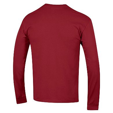 Men's Champion Crimson Washington State Cougars High Motor Long Sleeve T-Shirt