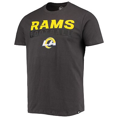 Men's '47 Charcoal Los Angeles Rams Dark Ops Super Rival T-Shirt