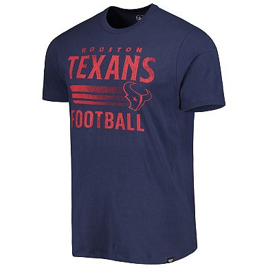 Men's '47 Navy Houston Texans Wordmark Rider Franklin T-Shirt