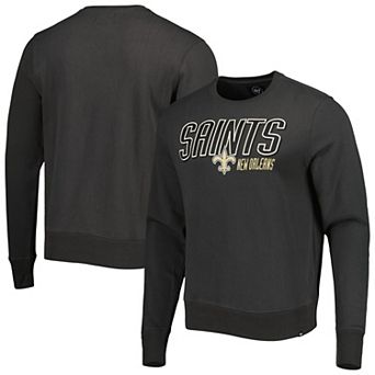 Men's '47 Charcoal New Orleans Saints Locked In Headline Pullover Sweatshirt