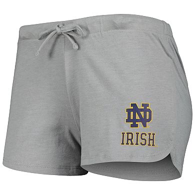 Women's Concepts Sport Navy/Gray Notre Dame Fighting Irish Raglan Long Sleeve T-Shirt & Shorts Sleep Set