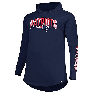 Men's Fanatics Branded Navy New England Patriots Big & Tall Front Runner Pullover Hoodie