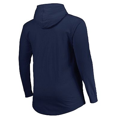 Men's Fanatics Branded Navy New England Patriots Big & Tall Front Runner Pullover Hoodie