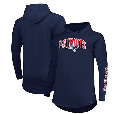 Men's Fanatics Branded Navy New England Patriots Big & Tall Front Runner Pullover Hoodie