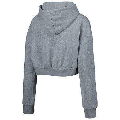 Women's The Wild Collective Gray Tampa Bay Buccaneers Cropped Pullover Hoodie