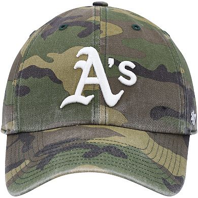 Men's '47 Camo Oakland Athletics Team Clean Up Adjustable Hat