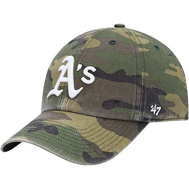 Men's '47 Camo Oakland Athletics Team Clean Up Adjustable Hat