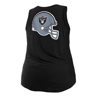 Women's New Era Black Las Vegas Raiders Plus Size Tank Top