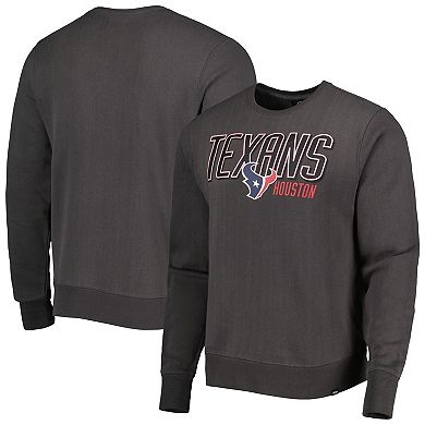 Men's '47 Charcoal Houston Texans Locked In Headline Pullover Sweatshirt