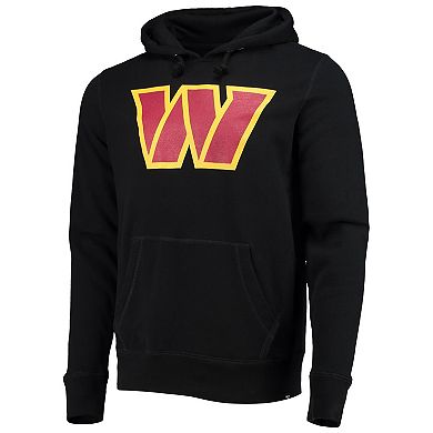 Men's '47 Black Washington Commanders Imprint Headline Pullover Hoodie