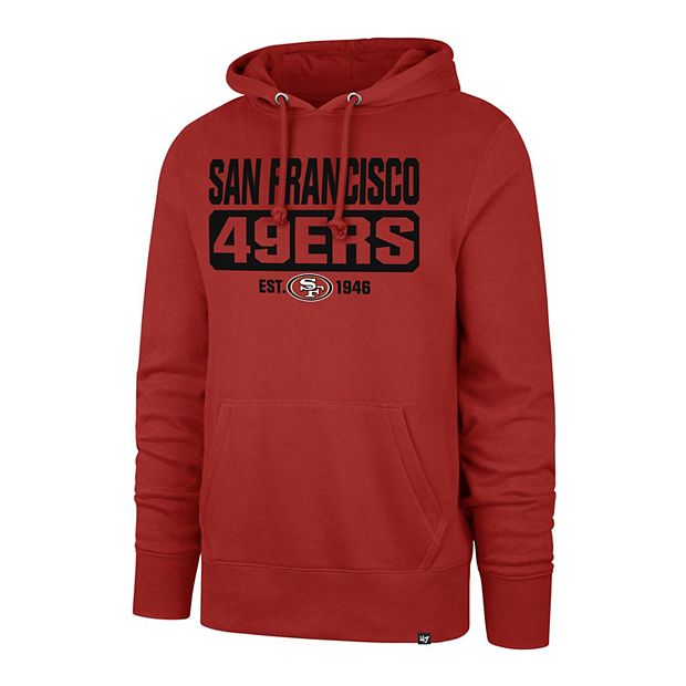 Men's '47 Scarlet San Francisco 49ers Headline Pullover Hoodie