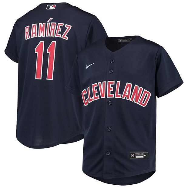 Men's Cleveland Indians Nike White Home 2020 Replica Custom Jersey