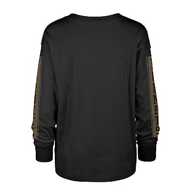 Women's '47 Black Charlotte Hornets City Edition SOA Long Sleeve T-Shirt