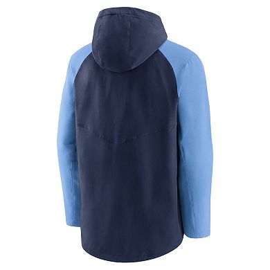 Men's Nike Navy/Light Blue Tampa Bay Rays Authentic Collection Performance Raglan Full-Zip Hoodie