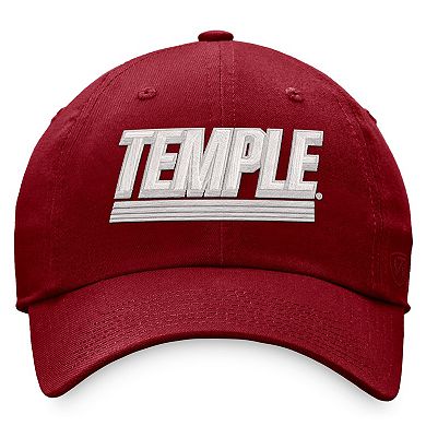 Men's Top of the World Red Temple Owls Slice Adjustable Hat